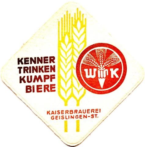 geislingen gp-bw kaiser kumpf raute 1a (185-kenner trinken-braun)
